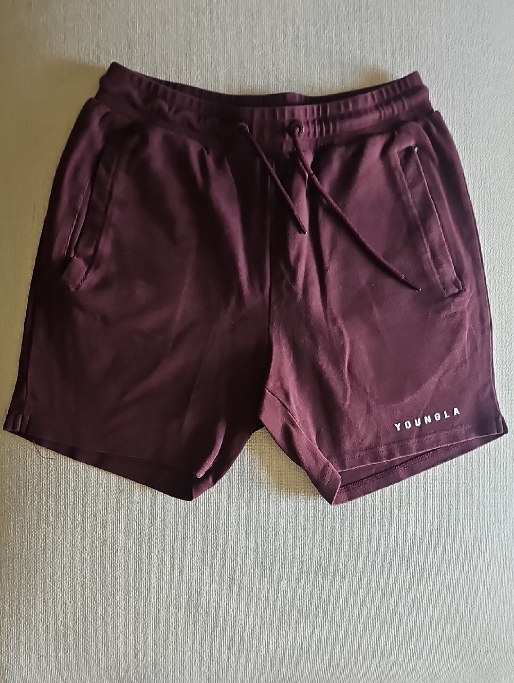 YoungLA Maroon Knit Drawstring Shorts